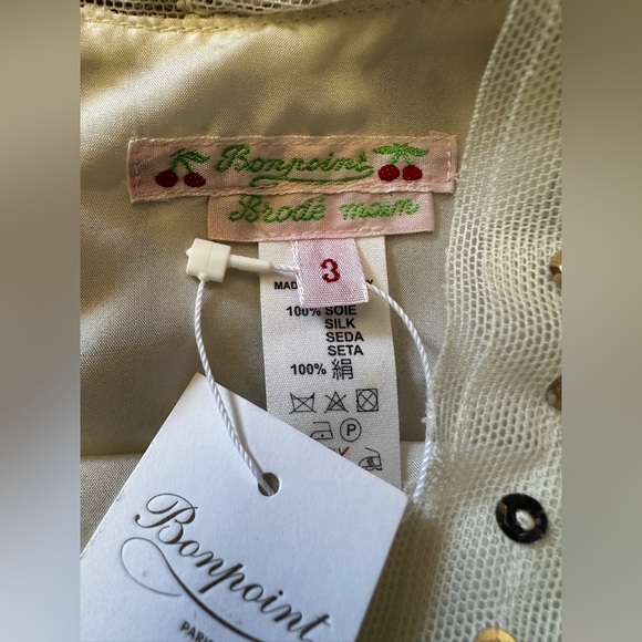 NWT - New Sweet Off-White Silk Bonpoint Sequins Embellished Dress - Picture 8 of 8